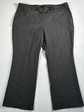 ZAC & Rachel Charcoal Gray Dress Pants with Chain Accent size 24W